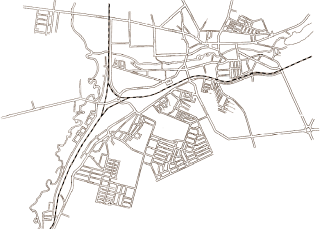 Схема-карта города Волковыска без подписей улиц